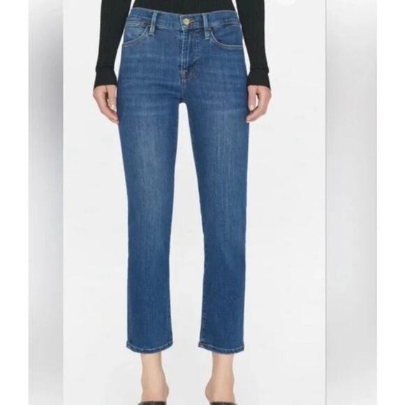 FRAME Denim - FRAME Le High Straight Jeans in the Dublin wash